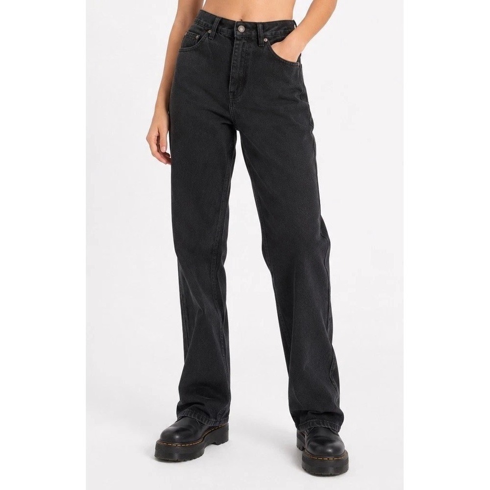 Wrangler Silverlake Womens 80s Vintage High Rise USA Tapered Jeans Sz 9/10 Black